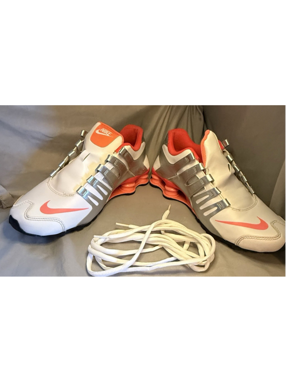 Nike Shox NZ Style 639657-161 White / Hyper Pink / Metallic Silver Size 8.5